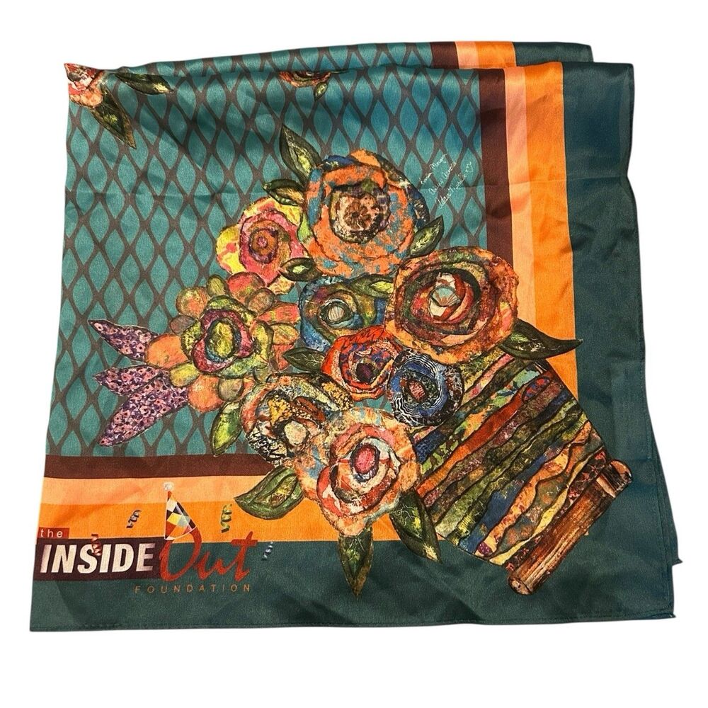Inside Out Movie Foundation Floral 24” Square Silky Scarf